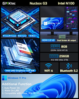 GMKtec G3 Intel N100 MINI PC ordenador DDR4 16G 8G SSD 512GB WIFI 6 BT 5,2 Windows11 pro MINI ordenador barato MINI PC