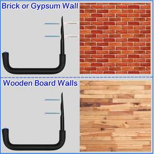 Crochet de rangement pour <span class=keywords><strong>garage</strong></span> Crochet de rangement mural robuste Bonne capacité de charge pour fils, conduites d'eau, outils Crochet - Product Image 3
