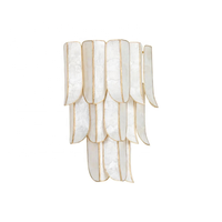 Lustre rond en coquille de capiz pour salon contemporain, décoration de luxe, lampes suspendues au plafond, lustres pour escalier