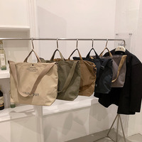Sac à provisions à bandoulière réutilisable de grande capacité 100% sac fourre-tout en toile de coton naturel de grande qualité