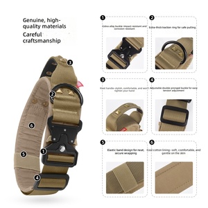 <span class=keywords><strong>Collier</strong></span> d'entraînement tactique réglable en nylon pour animaux <span class=keywords><strong>de</strong></span> compagnie avec fonction <span class=keywords><strong>de</strong></span> déverrouillage rapide et bande réfléchissante, adapté aux grands chiens - Product Image 5