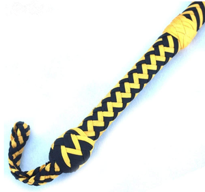 2025 Maßgefertigtes Robustes Pferde-Halsband <span class=keywords><strong>Piaffe</strong></span> Rot-Schwarz 16-Fach Geflochten Langes Umweltfreundliches Nylon-Paracord Tiermuster Bullenpeitsche - Product Image 4