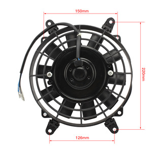 ZUQING 8 Inch Round Cooling Fan 150mm x 220mm for <b>ATV</b> Motorcycle Beach Buggy Go Kart - Product Image 1