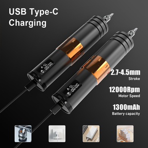 ชุดเครื่องสักดิจิตอลไร้สาย ปรับระยะชักได้ พร้อมเข็มตลับ RM สำหรับ PMU - Product Image 6