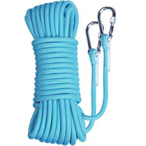 Corde à linge extérieure 5, 10, 15 mètres en polypropylène avec crochets en acier inoxydable pour sécher la literie et les couvertures sur balcon - Product Image 1