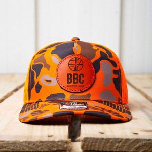 Richardson 112 Blue Youth Trucker <b>Hat</b> 5-Panel Cotton and M Black Mesh Puff Print Embroidered Richardson 112 Blue Trucker <b>Hat</b> - Product Image 6