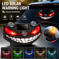 Lampe d'ambiance néon dynamique solaire LED, lumière de voiture œil de démon, décoration sans fil pour pare-brise avec ventouse et capteur de voiture