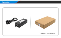 Injecteur PoE industriel 30W Gigabit, adaptateur d'alimentation conforme IEEE 802.3af/at, 100-240V AC 52V DC RJ45 100m