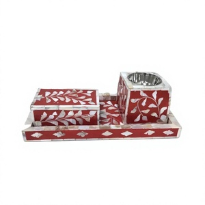 Elegante Set de Incienso de Anís Estrellado para Rituales Diarios, Decoración Festiva para el Hogar, Incienso Bakhoor con Incrustaciones de Madreperla - Product Image 1