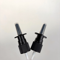 Flacons pulvérisateurs cosmétiques en plastique transparent, ambre, bleu, vert, rouge, blanc, format voyage 10 ml, avec pulvérisateur nasal blanc/noir 18/410