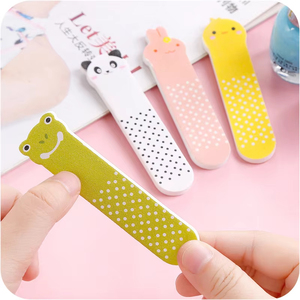 Lime à ongles double face en éponge réutilisable et durable, motif dessin animé tête d'animal mignon - Product Image 2