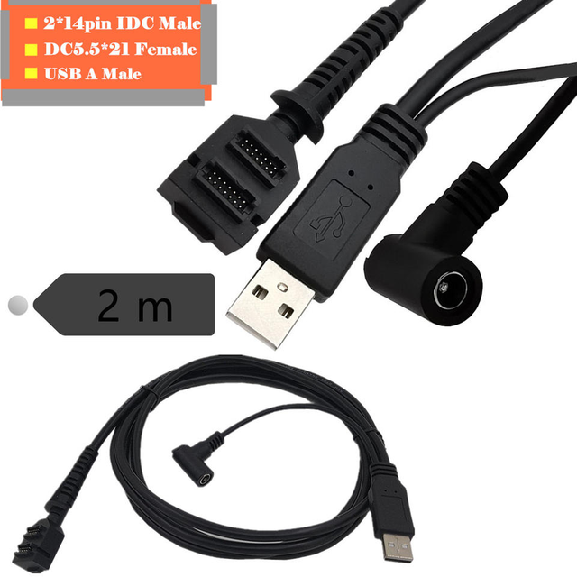 Manufacturer Verifone Usb Scanner Gun Cable 14pin Pitch 1.27 Idc to Usb Cable for Vx810 Vx820 08374-03-R