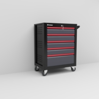 Armoire à outils mobile en acier antirouille OEM avec 5/7 tiroirs, roulettes robustes et serrure à clé - Tiroirs personnalisables