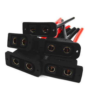 Câble adaptateur personnalisable QS9D-F 6AWG plaqué or mâle-femelle pour connexion de batterie à courant élevé - Product Image 1