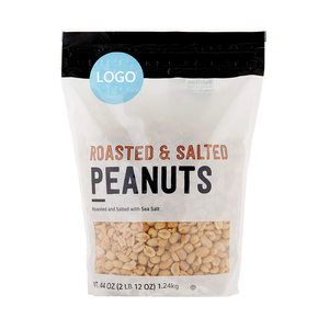 manufacturer laminated seal plastic food peanuts packaging custom printing bags frozen zipper aluminum foil