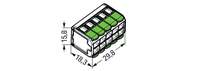 Conectores de Empalme WAGO 221-430, Serie Verde, 4 mm, 10 Conductores, Carcasa Transparente para Todo Tipo de Conductores, 450V 4kV 32A