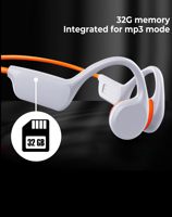 Écouteurs à conduction osseuse X7 étanches IPX8, sans fil, à oreille ouverte, pour la natation, avec mémoire intégrée de 32 Go et micro pour le sport