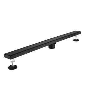 Desagüe de ducha lineal DB de 36 pulgadas con cubierta extraíble de acero inoxidable 304 incluye colador de pelo y pies de nivelación Desagüe de suelo - Product Image 5