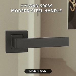 Serrure de porte HYLAND OEM 9008S moderne à poignée carrée, en fer, installation facile - Product Image 2