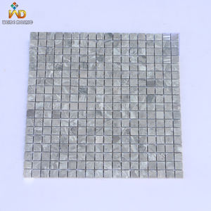 Mosaïque de pierres grises ondulées naturelles 15x15, mosaïque de marbre <span class=keywords><strong>gris</strong></span> pour salle de bain et crédence de cuisine d'hôtel de luxe - Product Image 1