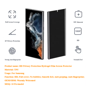 Protecteur d'écran en TPU anti-espion clair HD pour <span class=keywords><strong>Samsung</strong></span> pour <span class=keywords><strong>Galaxy</strong></span> S21 Ultra S25 S24 étanche couverture complète protection de la vie privée 3D <span class=keywords><strong>S</strong></span> - Product Image 3