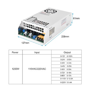 แหล่งจ่ายไฟส<span class=keywords><strong>ว</strong></span>ิตชิ่ง <span class=keywords><strong>1200W</strong></span> MS-1200 ปรับแรงดันและกระแสได้ 220VAC-DC24V/36V/48V/60V/72V/80V สำหรับงานอุตสาหกรรม - Product Image 6