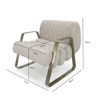 Fauteuil lounge contemporain italien de luxe léger avec coussin tubulaire |   Fauteuil lounge cantilever, fabrication directe usine, pour espaces contractuels