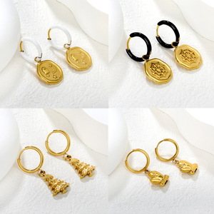 Pendientes de Aro con Diseño de Telaraña Ovalada Irregular, Aleación de Zinc, Joyería para Fiesta de Halloween, Pendientes de Moda para Mujer - Product Image 2