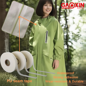 Cinta de sellado de costuras de PU de 2 capas impermeable GAOXIN para ropa impermeable de animales, impermeables, mochilas y tiendas de campaña - Product Image 4