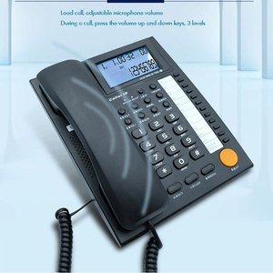 هاتف سطح مكتب صوتي بانا هاتف أرضي ، هاتف بسلك مع عرض هوية المتصل للمنزل والمكتب والفندق والمطاعم سهلة التركيب - Product Image 4
