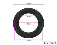 Bande de caoutchouc de suspension pour subwoofer de 2,5 pouces, côté pour réparation de haut-parleur, bande de caoutchouc de 3 pouces avec prix de gros