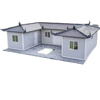 Nouvelle conception de maison préfabriquée en kit, maison conteneur préfabriquée détachable de 20 pieds avec toit en pente pour cour