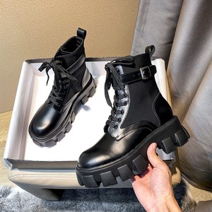 <span class=keywords><strong>Bottines</strong></span> en <span class=keywords><strong>Cuir</strong></span> à Poches pour Femmes, Bottes de Marque Tendance Personnalisables (Dropshipping) - Product Image 4