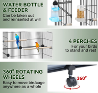 Cage à oiseaux empilable en acier pour l'élevage, pliable et durable, écologique, pour usage domestique