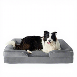 Cama Ortopédica de Espuma Viscoelástica <span class=keywords><strong>para</strong></span> <span class=keywords><strong>Perros</strong></span> Grandes, Estilo Sofá, con Almohada Acolchada, <span class=keywords><strong>para</strong></span> un Sueño Profundo - Product Image 1