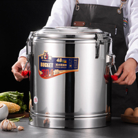 Cantine commerciale à double paroi isolée en acier inoxydable 304, baril métallique portable pour le vin, capacité de 15 à 80 L, bar à vin, fête