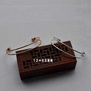 <b>Copper</b> Alloy <b>Bangle</b> 12*68MM Gold And Silver Plated Geometric Fashion Jewelry For Hanfu DIY Accessory - Product Image 1
