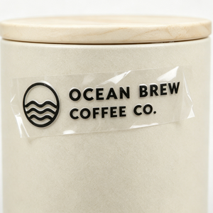 Etiquetas adhesivas transparentes con logotipo personalizado, fáciles de despegar, de vinilo negro, para pegar sobre frascos de café, etiquetas de embalaje para marcas. - Product Image 2