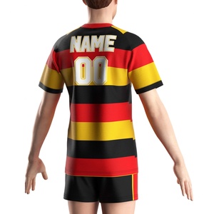 T-shirt et short de sport pour homme à col en V, séchage rapide, sublimation OEM/ODM - Product Image 6