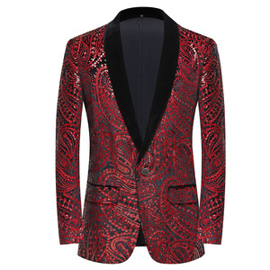 Offre Spéciale hommes Sequin Slim Fit costume veste Performance discothèque <span class=keywords><strong>DJ</strong></span> chanteurs brillant Blazers 2024 nouveau Design - Product Image 5