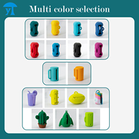 Forme de Cactus Logo Personnalisé Durable Silicone Chien Merde Sac Emballage Conteneur Distributeur Portable Sac Poubelle Pour Animaux De Compagnie