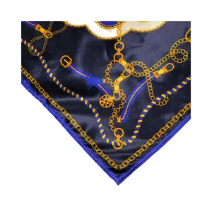 2023 toptan özel ipek benzeri eşarplar moda baskılı tasarım bayanlar için 50x50 cep kare saten eşarp