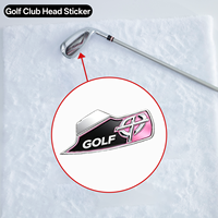 Autocollant en aluminium personnalisable pour tête de club de golf, avec formes et couleurs variées, étiquette résistante aux chocs pour l'analyse du swing et la protection du club