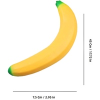 Mini Squishy Banane en TPR, Fruits Simulés, Balle Anti-Stress, Gadget de Décompression, Petit Jouet pour Enfants, Supermarché, Effet Lent