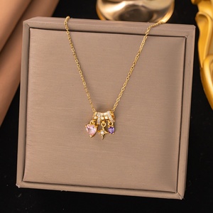 Nuevo Collar con Colgante de Acero Inoxidable de Alta Gama con Microincrustaciones de Zirconia para Mujer, Joyería Elegante y Versátil de Moda 2026 - Product Image 6