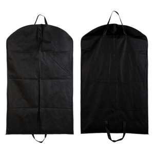 <span class=keywords><strong>Housse</strong></span> de rangement pour costume en tissu non tissé, anti-poussière et anti-humidité, noire, à suspendre - Product Image 5