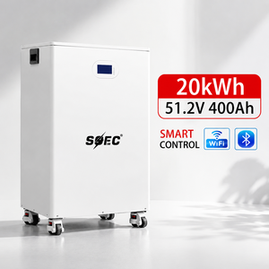 Batería de Litio SOEC 400Ah 51.2V 20kWh LiFePO4, Gabinete de Almacenamiento Residencial, BMS Inteligente de 200A, 6000 Ciclos, Paquete de Energía de Respaldo para Hogar con Energía Solar - Product Image 1