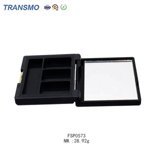 Palette de fards à paupières écologiques en PCR, emballage vide en plastique, 3 couleurs, étui vide pour palette de fards à paupières en PCR avec miroir - Product Image 4