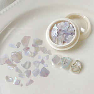 Luninail LN-R010 <span class=keywords><strong>Manucure</strong></span> 3D Couleurs <span class=keywords><strong>Pastel</strong></span> Effet Aurore Coquillages Tranches Populaires Design Naturel Irrégulier Strass pour Ongles Fabriqués en Chine - Product Image 5