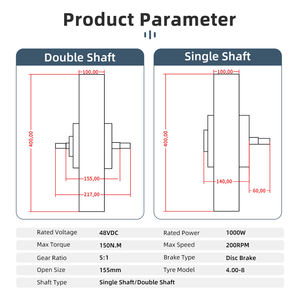 16 pouces 48V 1000W 150N.M 5-15 Km/H Diy Kit de moteur de moyeu de roue dentée électrique <span class=keywords><strong>Prix</strong></span> - Product Image 3